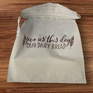 Farmhouse Linen Bread Bag, Sourdough Cotton Handmade Reusable Bread Keeper